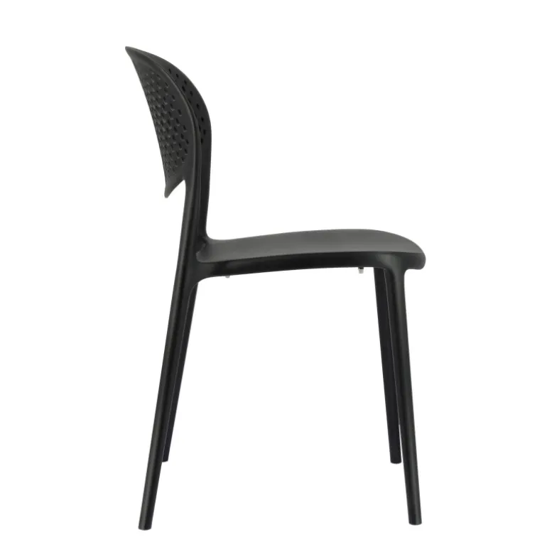 Abby Connubia® Chaise de jardin empilable en polypropylène recyclé avec dossier microperforé