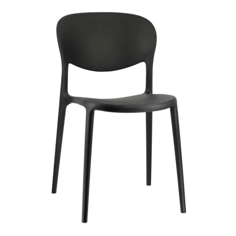 Abby Connubia® Chaise de jardin italienne empilable en polypropylène recyclé sans accoudoirs