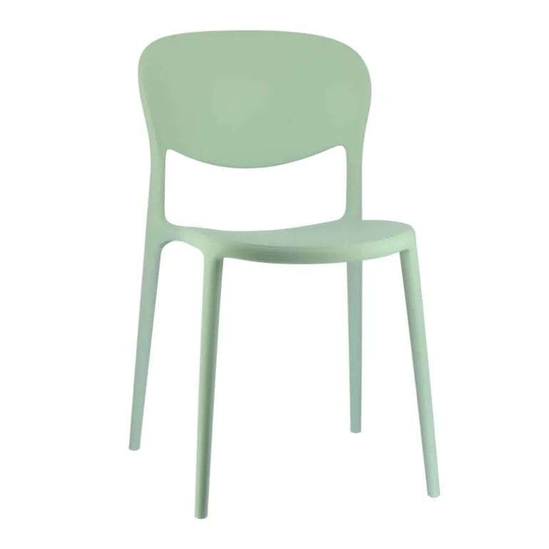Abby Connubia® Chaise de jardin italienne empilable en polypropylène recyclé sans accoudoirs