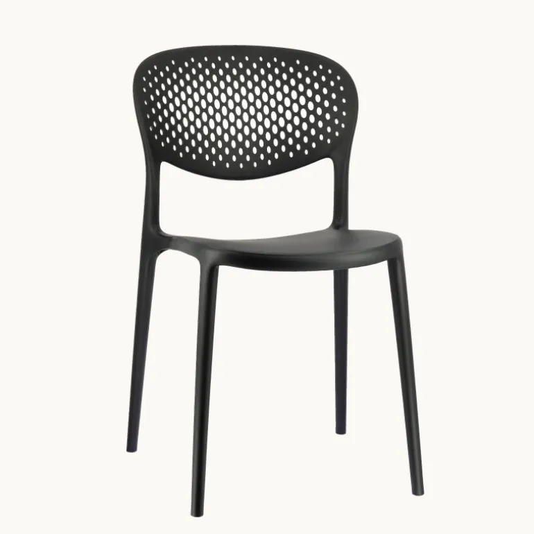 Abby Connubia® Chaise empilable en polypropylène recyclé avec dossier microperforé