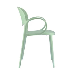 Abby Connubia® Fauteuil de jardin empilable en polypropylène recyclé avec dossier microperforé