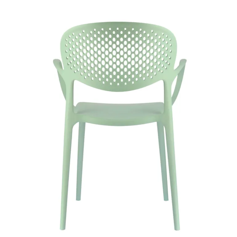 Abby Connubia® Fauteuil empilable en polypropylène recyclé avec dossier microperforé