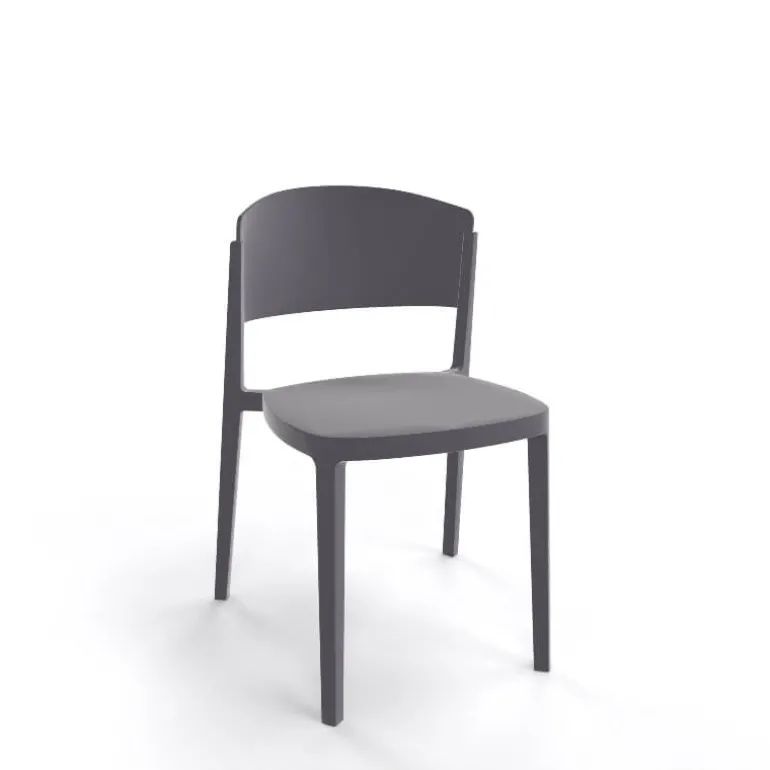 Abuela Chaise de terrasse moderne empilable en technopolymère