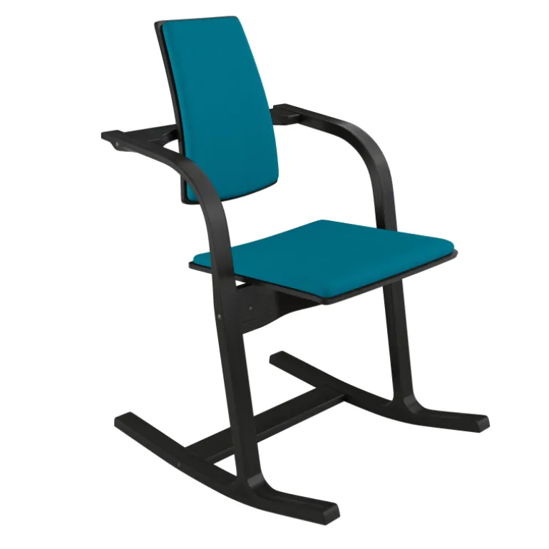 Actulum Varier® Fauteuil de bureau ergonomique à bascule en tissu et bois