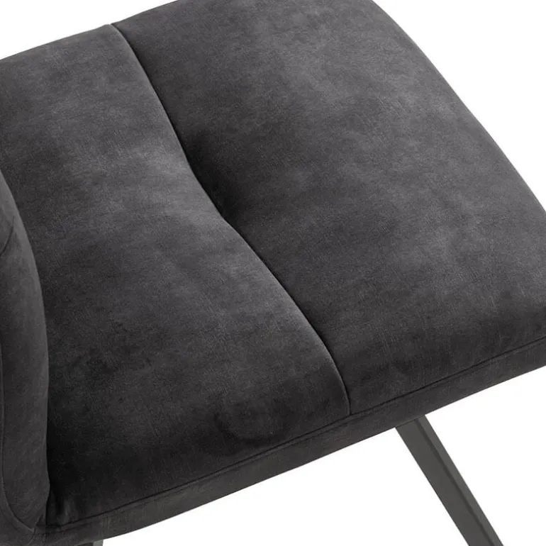 Adèle Chaise en tissu pivotante confortable avec pieds en métal