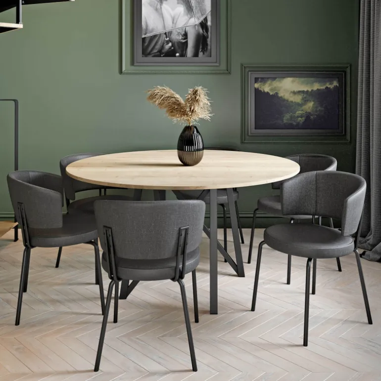 Aero Chaise tendance belge en tissu pieds métal