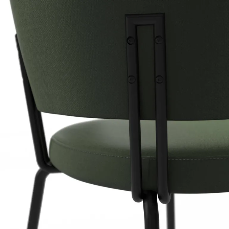 Aero Chaise tendance belge en tissu pieds métal