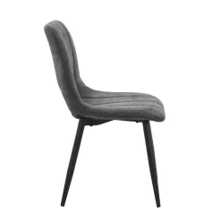 AgatheChaise cosy en tissu avec pieds en métal noir