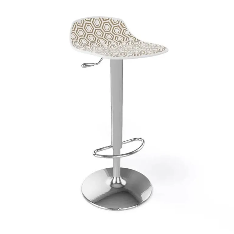 Alhambra 97A / 97AV Tabouret italien sans dossier réglable en hauteur avec assise à motifs