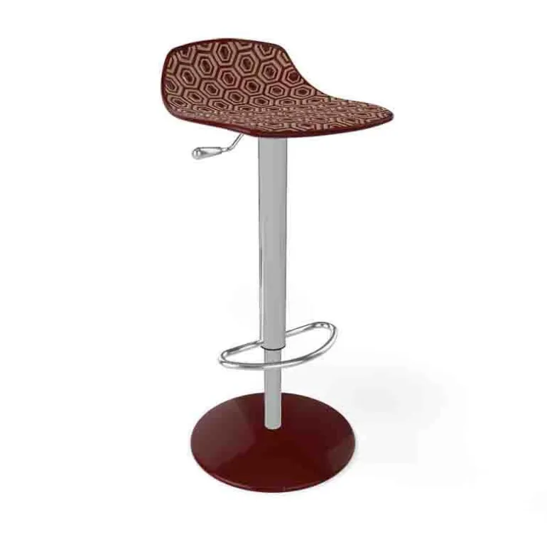 Alhambra 97A / 97AV Tabouret italien sans dossier réglable en hauteur avec assise à motifs