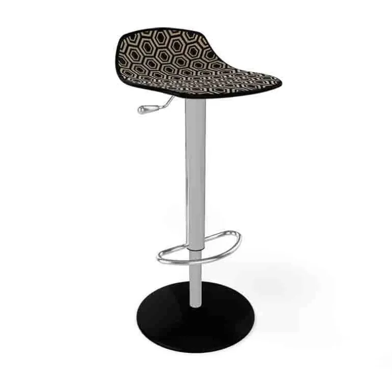Alhambra 97A / 97AV Tabouret italien sans dossier réglable en hauteur avec assise à motifs