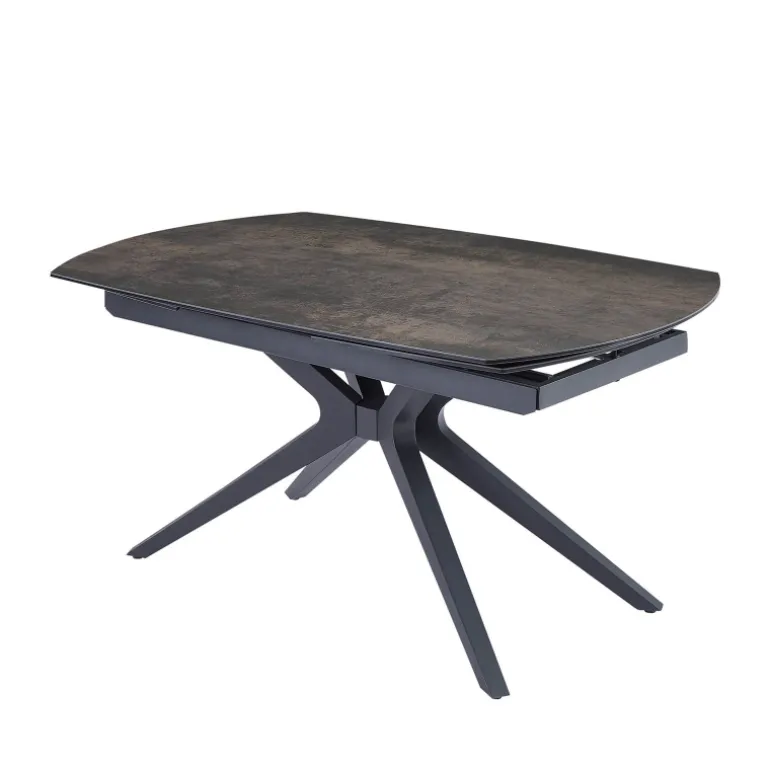 AngèleTable moderne extensible en céramique pieds métal