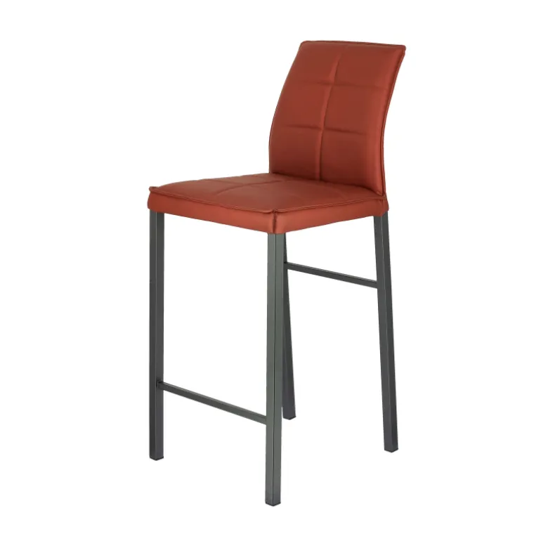 Atlanta Tabouret snack italien en synthétique avec pieds en métal