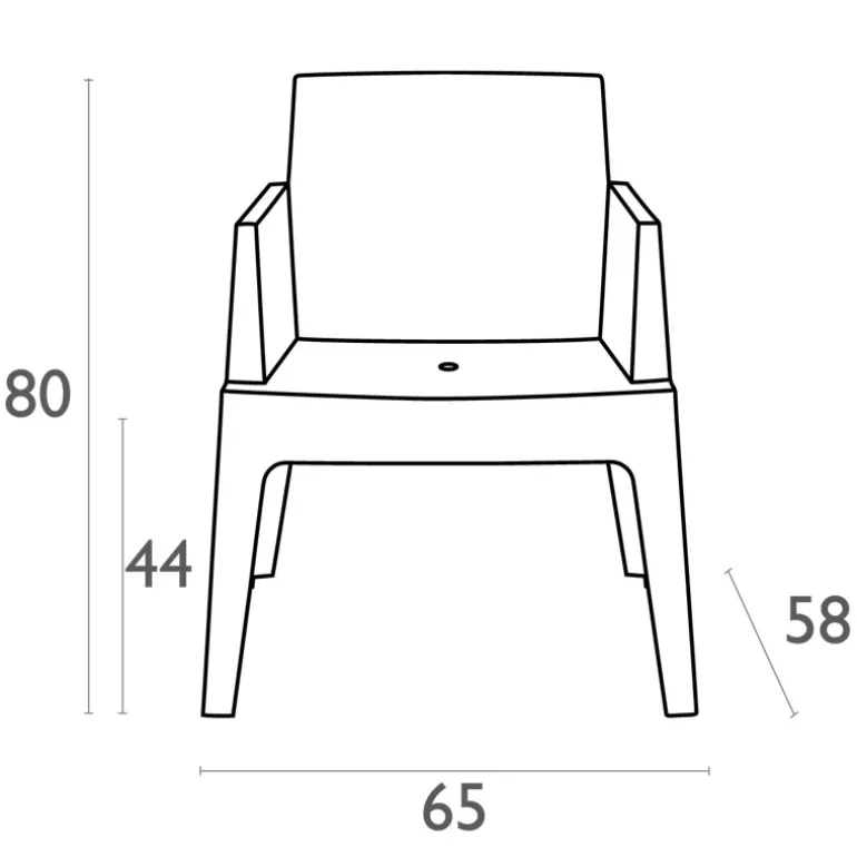 Box Fauteuil de terrasse moderne en polypropylène