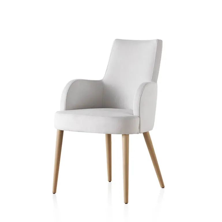 Brisa Bridge Fauteuil confortable en tissu et pieds bois