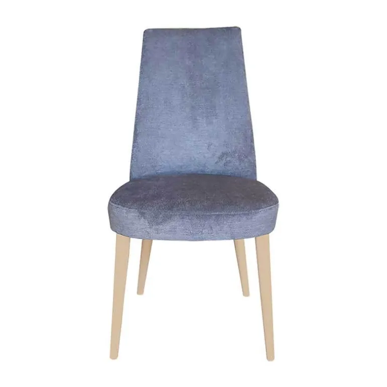 Brisa Chaise confortable en tissu pieds bois