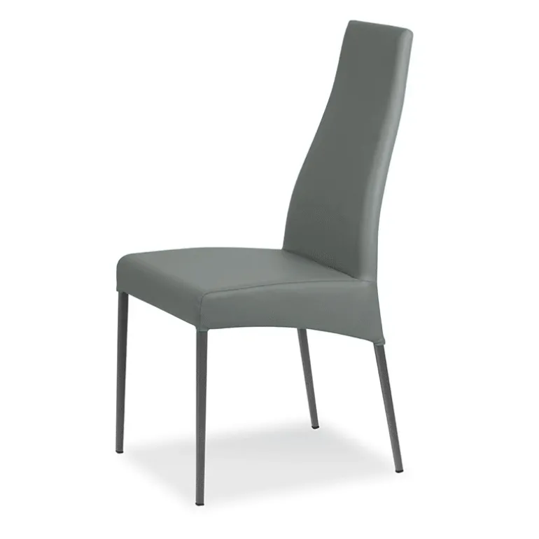 Carla Chaise en cuir de salle à manger italienne