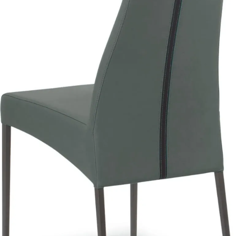 Carla Chaise en cuir de salle à manger italienne