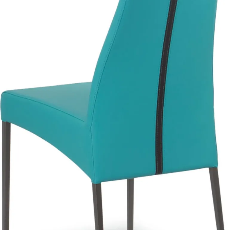 Carla Chaise en cuir de salle à manger italienne