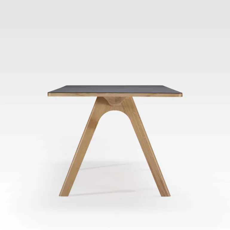 Chevron Table de designer en céramique et bois