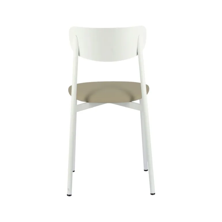 Colette Carrier® Chaise française en métal avec assise en simili rembourrée