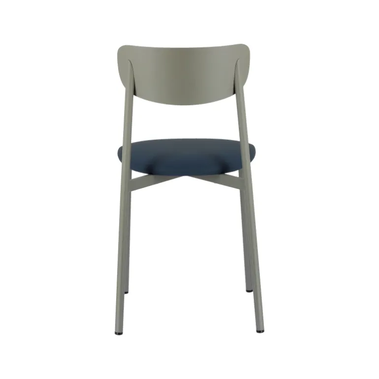 Colette Carrier® Chaise française en métal avec assise en simili rembourrée