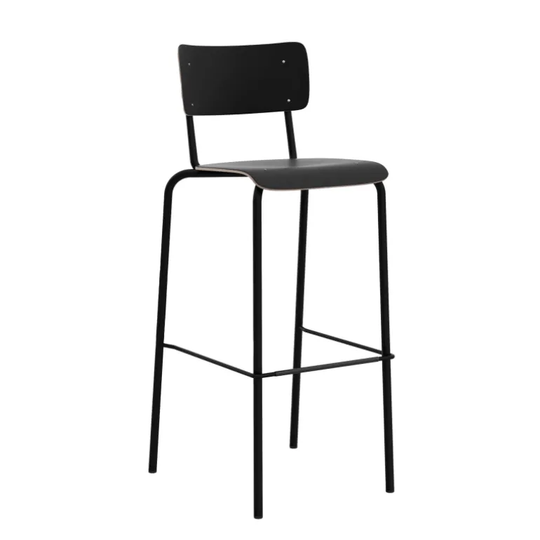College Tabouret de bar avec dossier style vintage