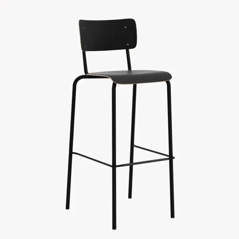 College Tabouret de bar avec dossier style vintage