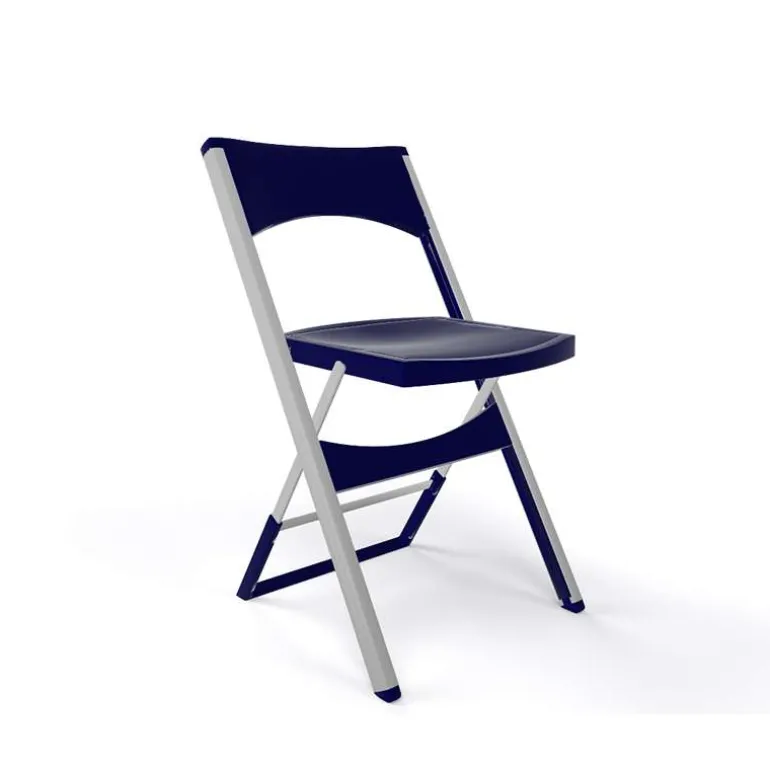 Compact Chaise pliante solide en technopolymère et métal aluminium