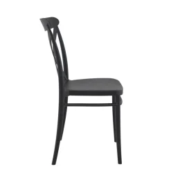 Cross Chaise de cuisine style bistrot empilable en polypropylène