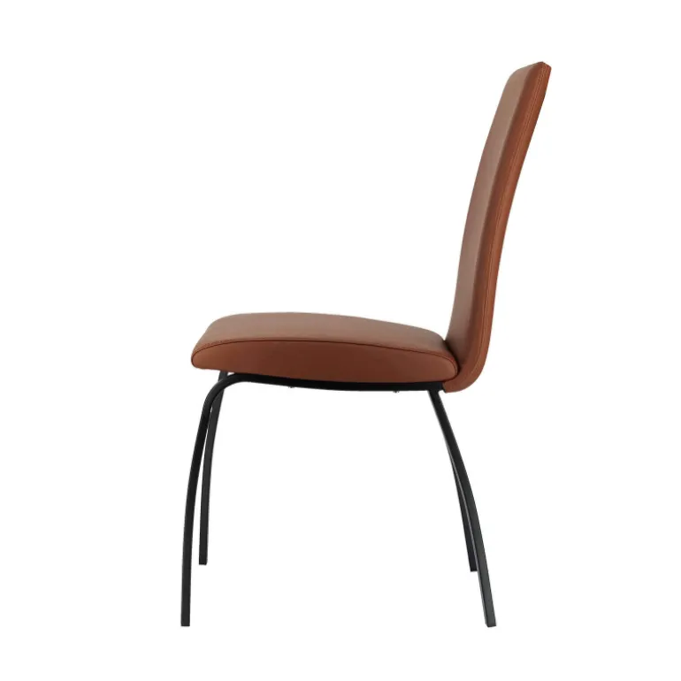 DarcyChaise de salle à manger rembourrée avec pieds en métal