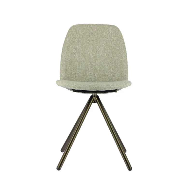 Figaro 2 Chaise moderne pivotante en tissu et pieds métal
