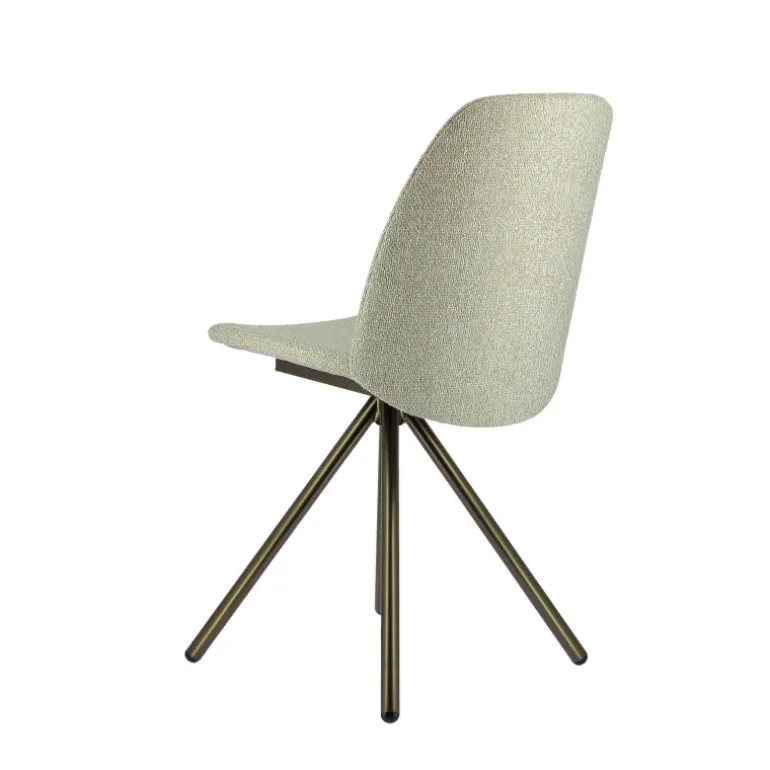 Figaro 2 Chaise moderne pivotante en tissu et pieds métal