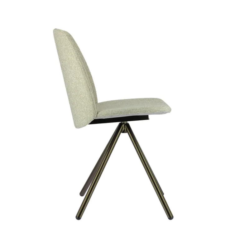 Figaro 2 Chaise moderne pivotante en tissu et pieds métal