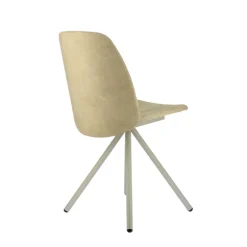 Fiona 2 Chaise moderne en tissu et pieds métal