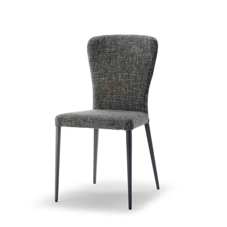 Francine Chaise moderne en tissu avec pieds en métal