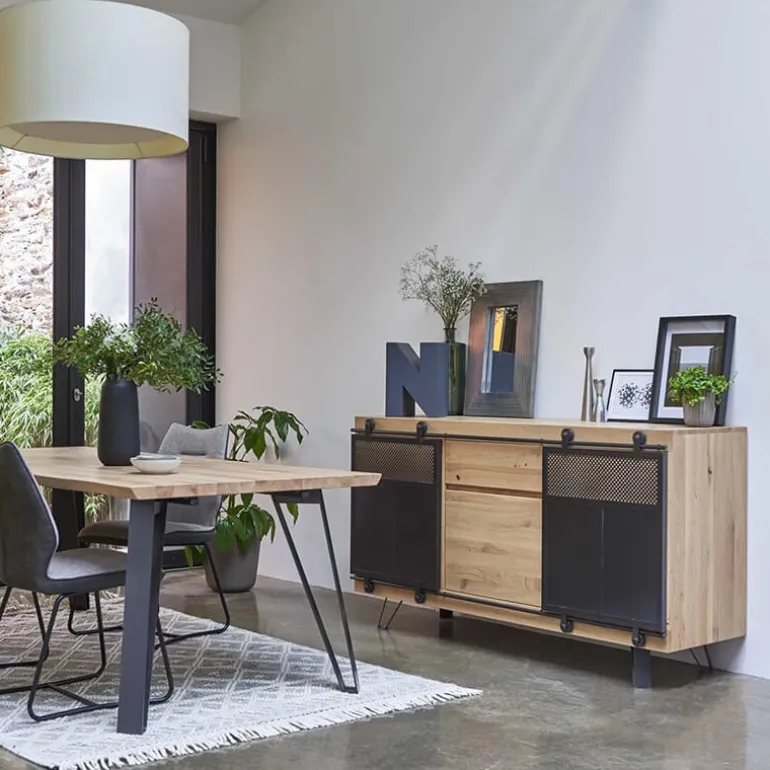 Fusion Table design style industriel extensible pieds en épingle