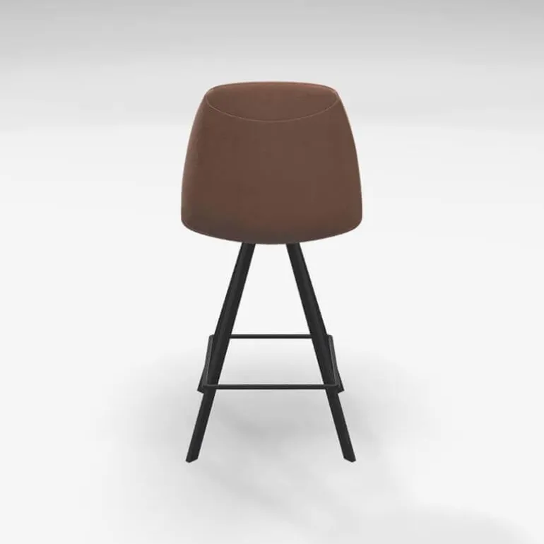 Girona Tabouret pivotant avec dossier hauteur snack en tissu