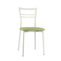 Go 1419 Chaise de cuisine rembourrée en synthétique et métal