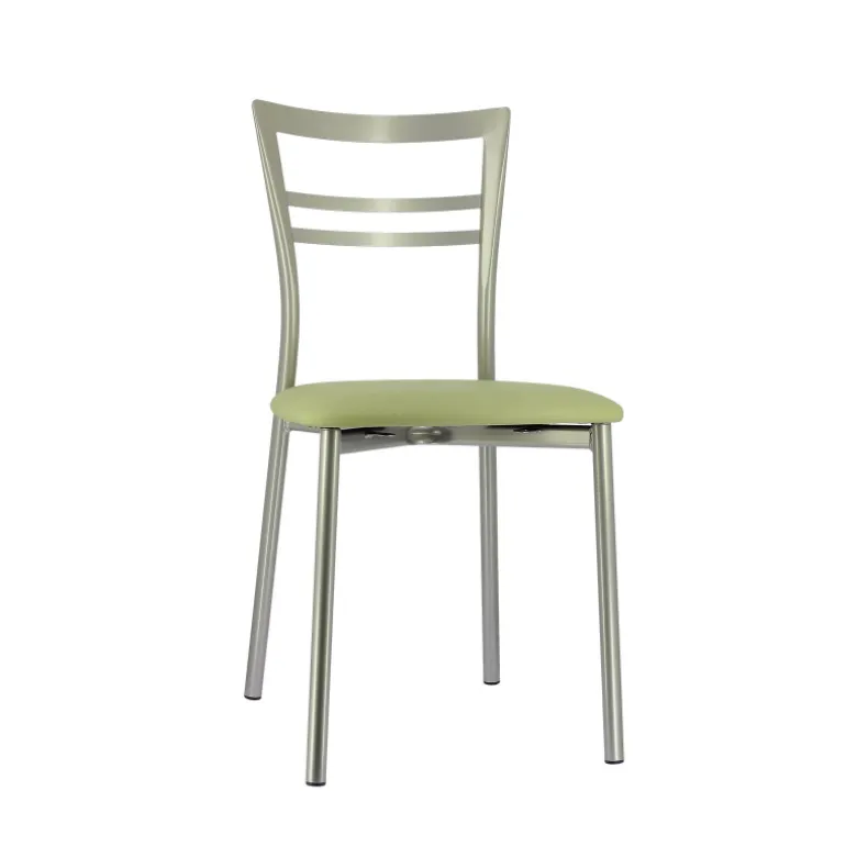 Go 1419 Chaise de cuisine rembourrée en synthétique et métal