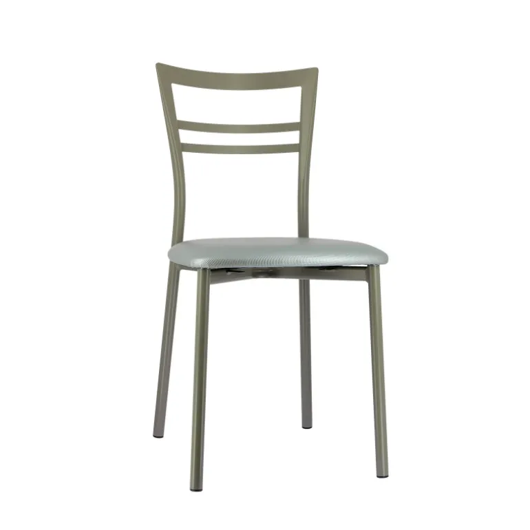 Go 1419 Chaise de cuisine rembourrée en synthétique et métal