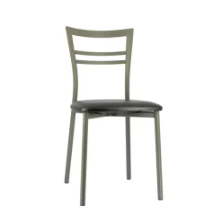 Go 1419 Chaise de cuisine rembourrée en synthétique et métal