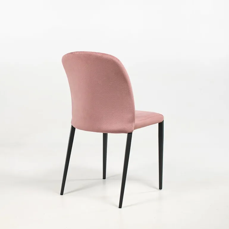 Julie Chaise en tissu italienne avec pieds en métal