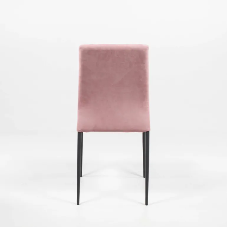 Kendra Ingenia by Bontempi® Chaise moderne en tissu aspect nubuck et métal
