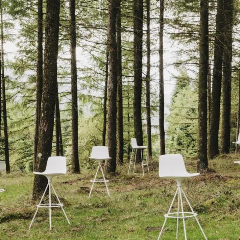Lottus Enea® Tabouret de bar ou snack pivotant design structure métal