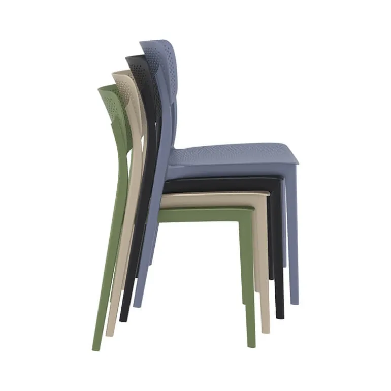 Lucy Chaise de jardin en polypropylène micro perforé