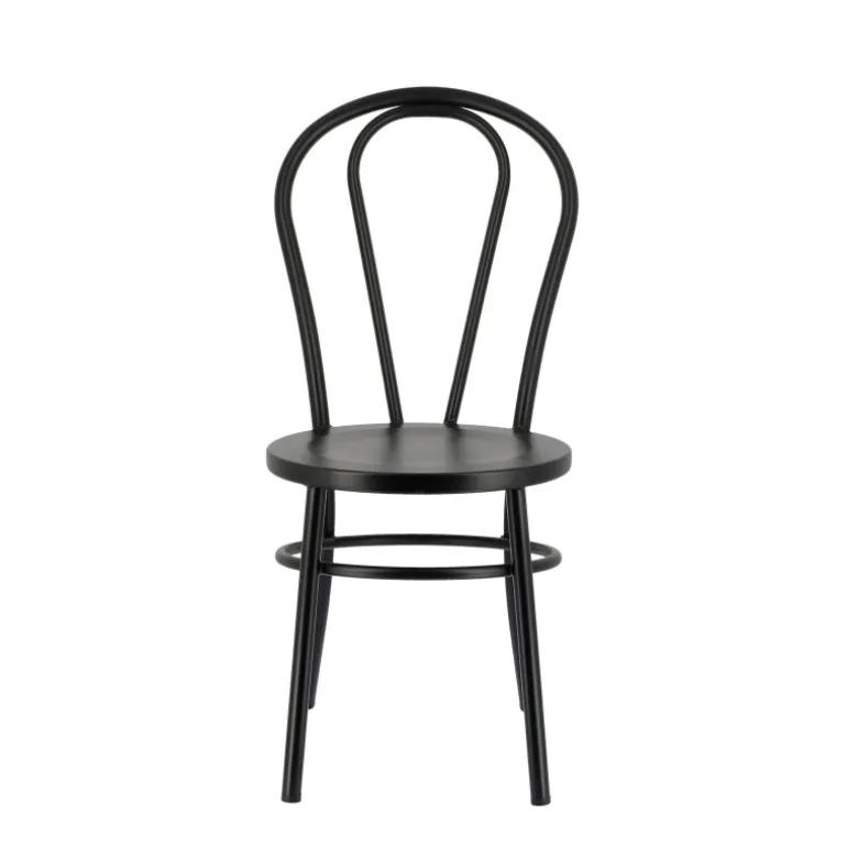 MadinaChaise bistrot vintage en métal noir