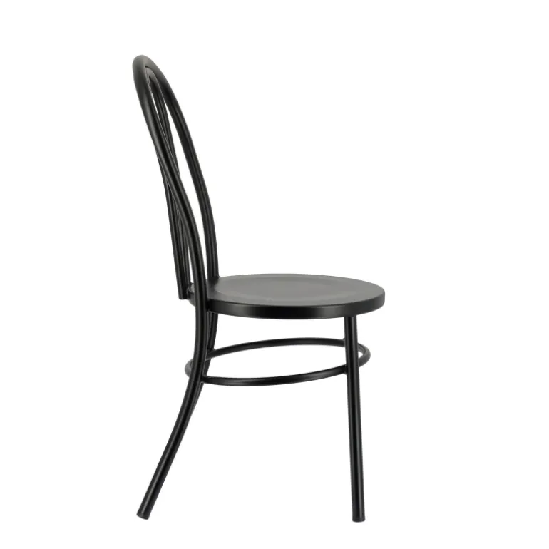 MadinaChaise bistrot vintage en métal noir
