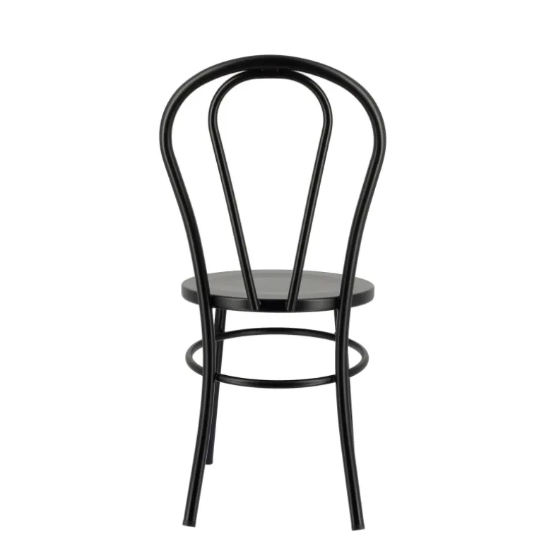 MadinaChaise bistrot vintage en métal noir