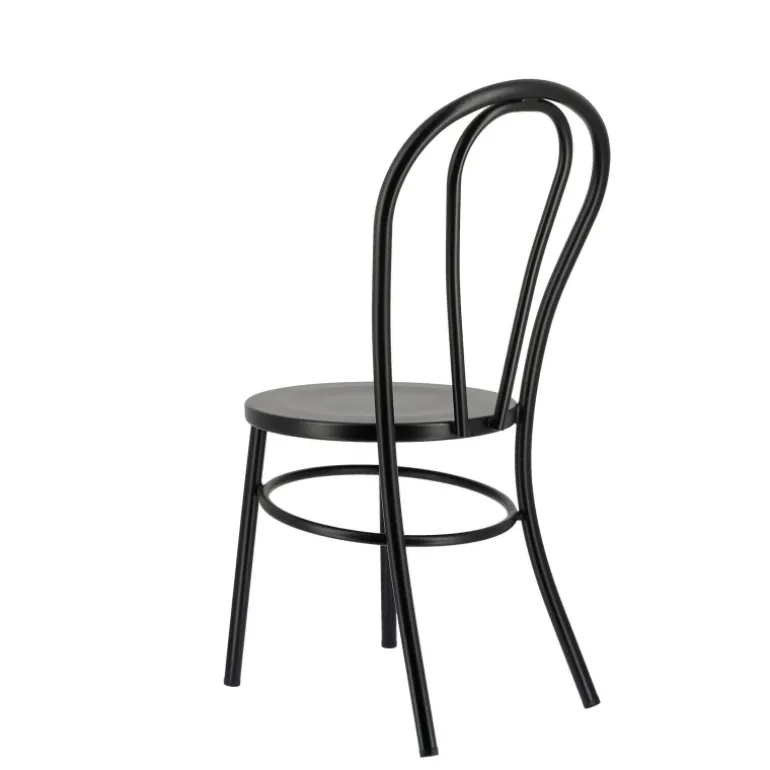 MadinaChaise bistrot vintage en métal noir